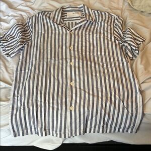 Selected/homme White Striped‎ Casual Shirt size 15